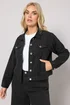 Yours Curve Black Denim Jacket - 26-28 Image 1