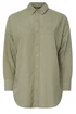 YOURS Curve Khaki Green Long Sleeve Linen Shirt - Size 14 Image 5