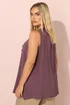 Yours Curve Purple Tie Front Smock Vest Top - Size 30-32 Image 3