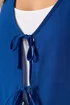 Yours Curve Cobalt Blue Bow Tie Front Waistcoat - Size 20 Image 4