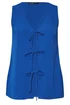 Yours Curve Cobalt Blue Bow Tie Front Waistcoat - Size 20 Image 5