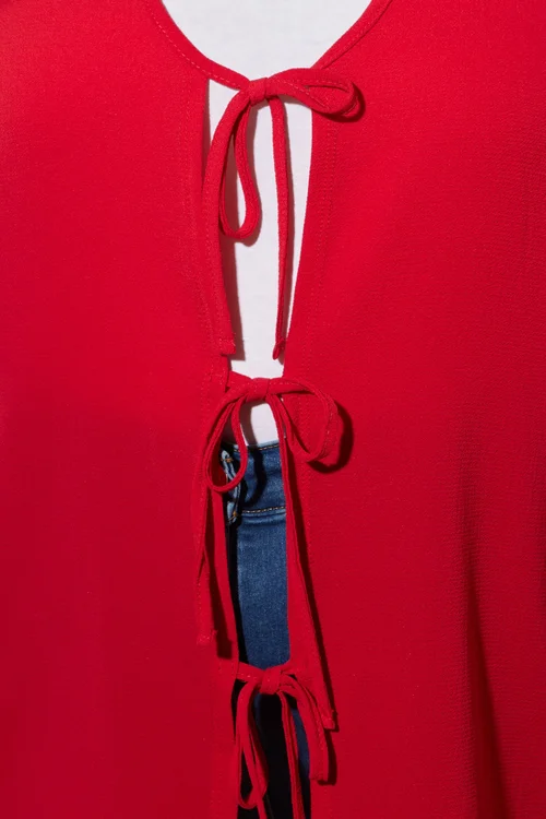 Yours Curve Red Bow Tie Front Waistcoat - Size 20 Image 4