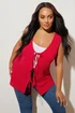 Yours Curve Red Bow Tie Front Waistcoat - Size 20 Image 1