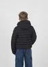 Brave Soul Black Hooded Puffer Jacket (7-13 yrs) - Age 11-12 Years Image 2