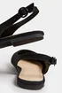Black Faux Suede Slingback Pumps In Extra Wide Fit - 5 Extra Wide Image 4