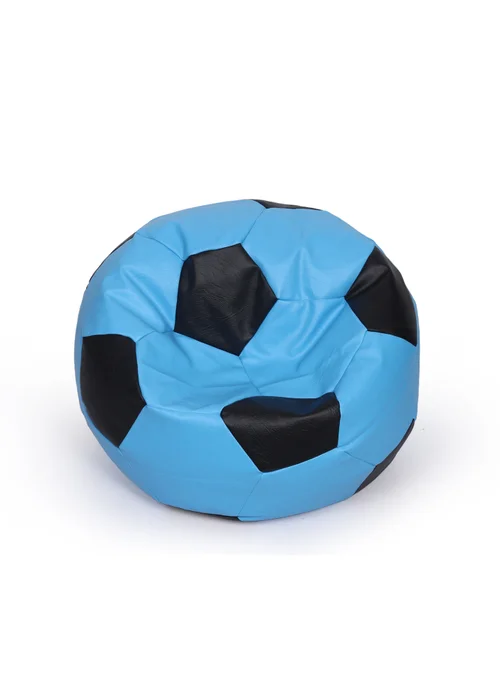 Kaikoo Blue-Black Faux Leather football beanbag - One Size Image 1