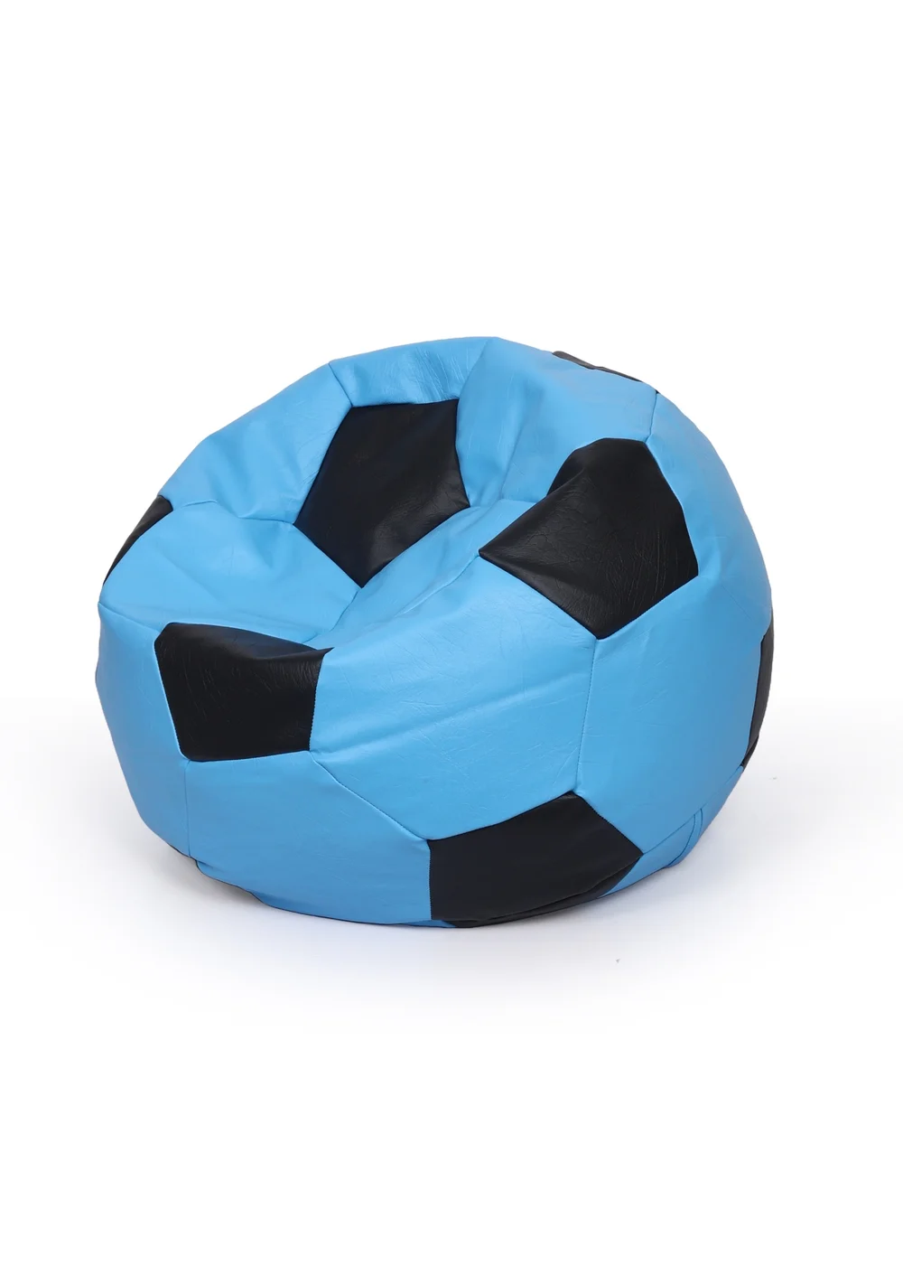 Kaikoo Blue-Black Faux Leather football beanbag - One Size Image 2