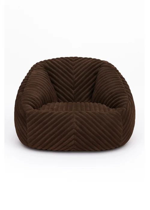 Kaikoo Chocolate Laser Cut Fur Large Chair - One Size Image 2