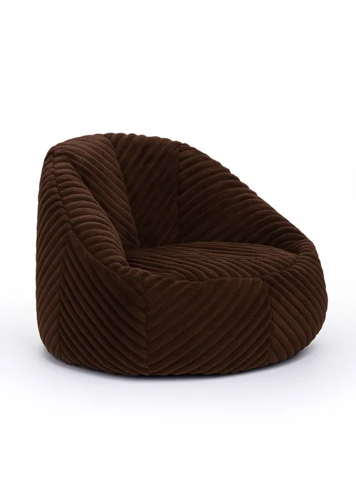 Kaikoo Chocolate Laser Cut Fur Large Chair - One Size Image 1