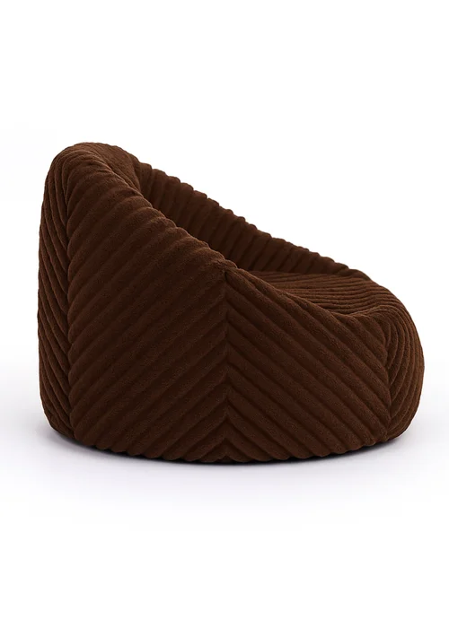 Kaikoo Chocolate Laser Cut Fur Large Chair - One Size Image 3