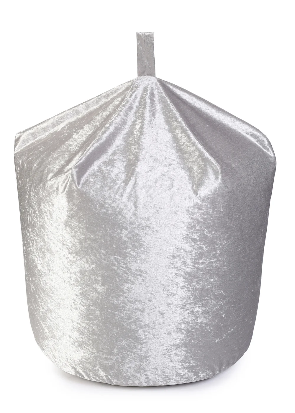 Kaikoo Silver Crushed Velvet Beanbag - One Size Image 2
