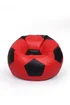 Kaikoo Red-Black Faux Leather Football Beanbag - One Size Image 2