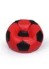 Kaikoo Red-Black Faux Leather Football Beanbag - One Size Image 1