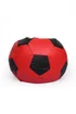 Kaikoo Red-Black Faux Leather Football Beanbag - One Size Image 5