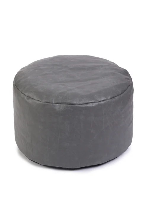 Kaikoo Grey Faux Leather Footstool - One Size Image 1