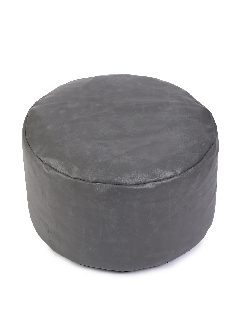 Kaikoo Grey Faux Leather Footstool - One Size Image 2