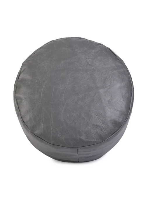 Kaikoo Grey Faux Leather Footstool - One Size Image 3