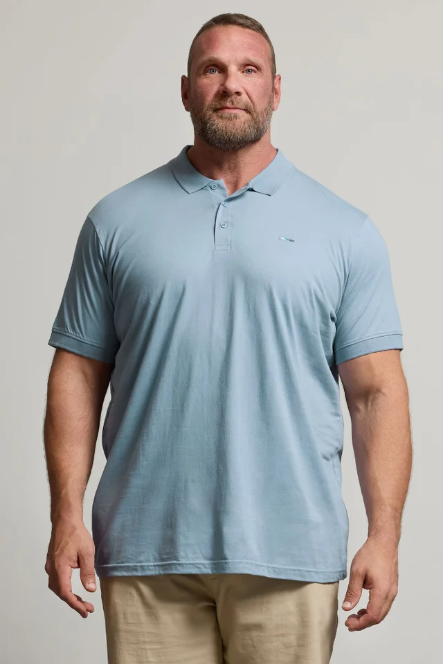 BadRhino Blue Jersey Polo Shirt