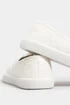 Yours Cream Canvas Slip On Trainers In Wide E Fit - 5 Wide Image 4