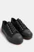 Yours Black Canvas Trainers In Wide E Fit - 4 Extra Wide Image 3