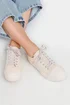 Yours Cream Canvas Trainers In Extra Wide EEE Fit - 8 Extra Wide Image 2