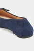 Yours Navy Blue Ballerina Pumps In Wide E Fit - 7 Extra Wide Image 4