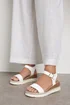 Yours White Diamante Flatform Sandals In Wide Fit & Extra Wide Fit - 6 Extra Wide Image 1
