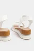 Yours White Diamante Flatform Sandals In Wide Fit & Extra Wide Fit - 6 Extra Wide Image 4