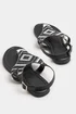 Yours Black Embellished T-Bar Sandals In Wide E Fit - 4 Extra Wide Image 4