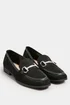 Yours Black Snaffle Loafer In Wide E Fit - 8 Wide Image 2