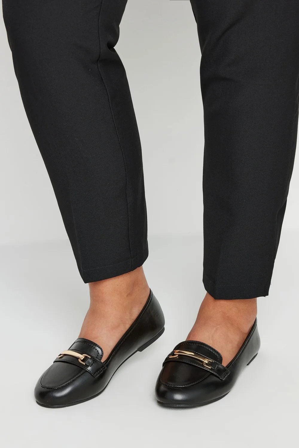 Yours Black Faux Leather Loafers In Extra Wide EEE Fit - 7 Extra Wide Image 1