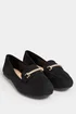 Yours Black Faux Suede Buckle Loafers In Extra Wide Fit - 5 Extra Wide Image 2