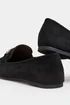 Yours Black Faux Suede Buckle Loafers In Extra Wide Fit - 5 Extra Wide Image 4
