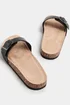 Yours Black Single Buckle Sandals In Extra Wide EEE Fit - 7 Extra Wide Image 4