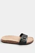 Yours Black Single Buckle Sandals In Extra Wide EEE Fit - 7 Extra Wide Image 3