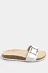 Yours White Single Buckle Sandals In Extra Wide EEE Fit - 7 Extra Wide Image 3