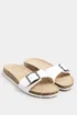 Yours White Single Buckle Sandals In Extra Wide EEE Fit - 7 Extra Wide Image 2
