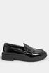 Yours Black Patent Chunky Slip On Loafers In Wide E Fit - 5 Extra Wide Image 3
