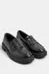 Yours Black Patent Chunky Slip On Loafers In Wide E Fit - 5 Extra Wide Image 2