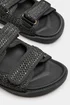 Yours Black Woven Strap Sandals In Extra Wide EEE Fit - 6 Extra Wide Image 5