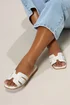 Yours White Cut Out Mule Sandals In Extra Wide Fit - 7 Extra Wide Image 1