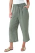 Roman Khaki Petite Spot Print Stretch Culottes - 8 Image 1