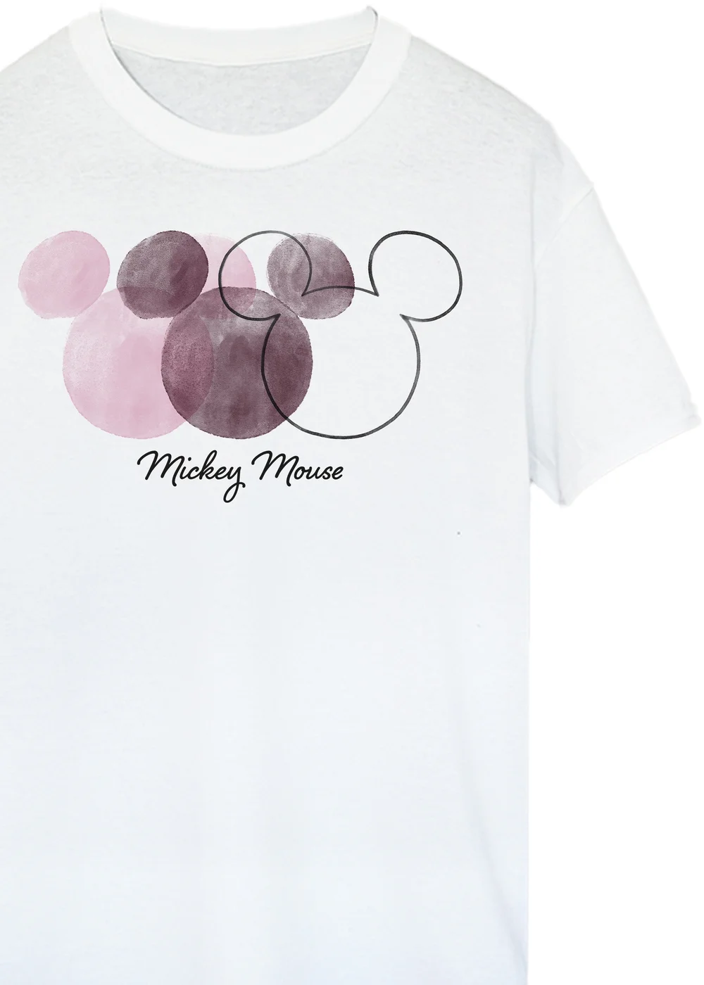 Spiral Galaxy Disney Mickey Mouse 3 Heads White Boyfriend Fit Graphic T-Shirt - Medium Image 2