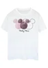 Spiral Galaxy Disney Mickey Mouse 3 Heads White Boyfriend Fit Graphic T-Shirt - Medium Image 1