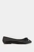 Yours Black Ballerina Pumps In Wide E Fit - 9 Wide Image 3