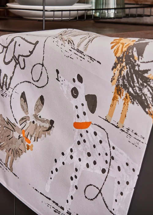 Ulster Weavers Dog Days Grey Tea Towel - Cotton - One Size Image 3