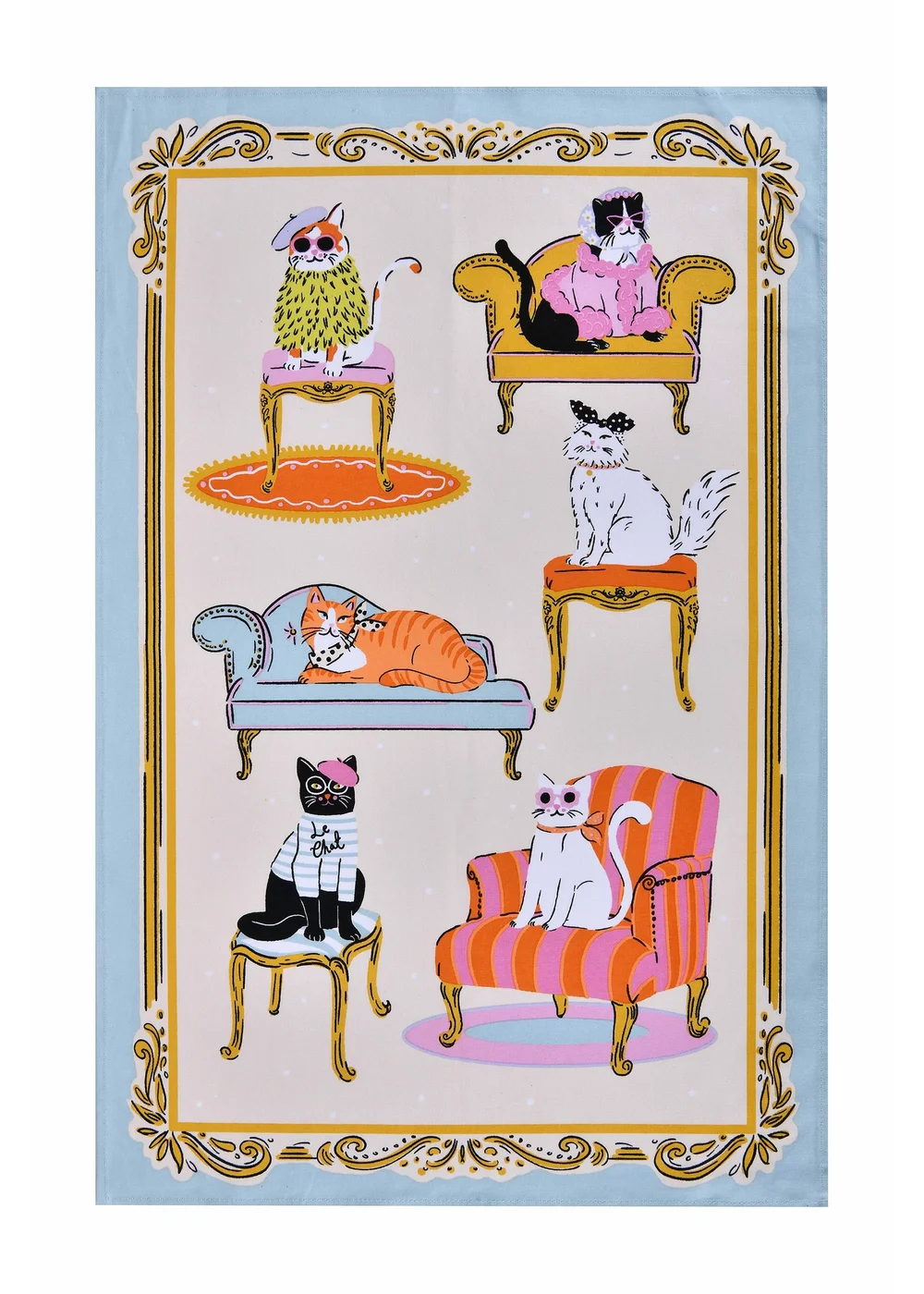 Ulster Weavers Cool Cats Multi Colour Tea Towel - Cotton - One Size Image 1
