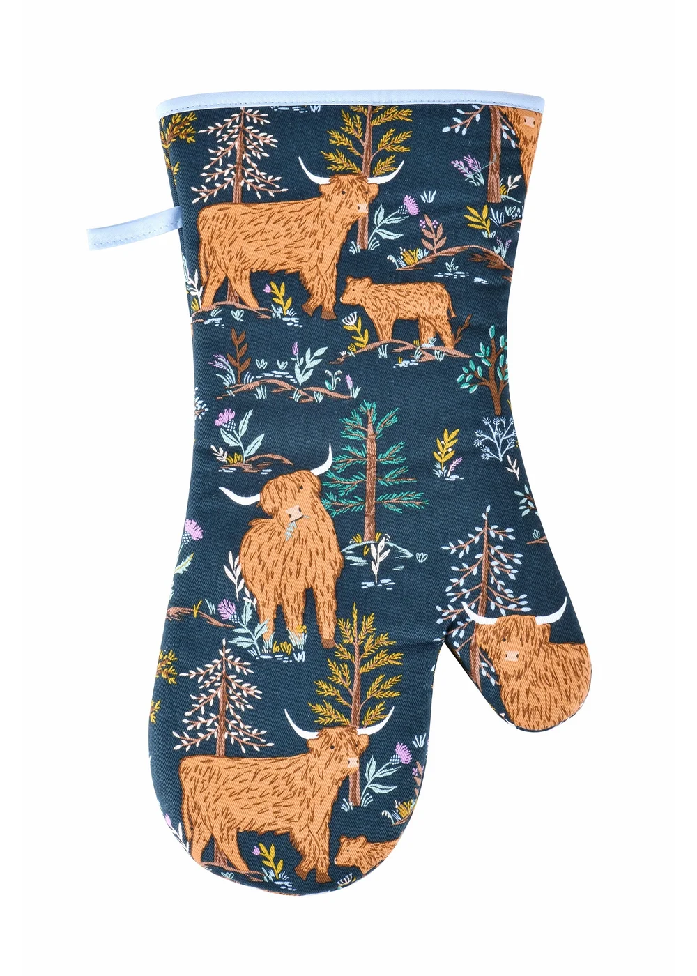 Ulster Weavers Connie the Cow Navy Gauntlet Oven Glove - One Size Image 1