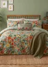 furn. Meadowhaze Printed Green Duvet Cover Set - Single Image 1