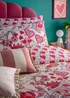 furn. Glasshearts Printed Pink Duvet Cover Set - Single Image 3